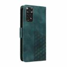 For Redmi Note 11 4G / 11S Global Embossed Rhombus Starry Leather Phone Case(Green) - 3