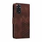 For Redmi Note 11 4G / 11S Global Embossed Rhombus Starry Leather Phone Case(Brown) - 3