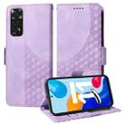 For Redmi Note 11 4G / 11S Global Embossed Rhombus Starry Leather Phone Case(Purple) - 1