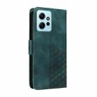 For Redmi Note 12 4G Global Embossed Rhombus Starry Leather Phone Case(Green) - 3