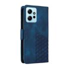 For Redmi Note 12 4G Global Embossed Rhombus Starry Leather Phone Case(Blue) - 3