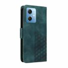 For Redmi Note 12 5G Global Embossed Rhombus Starry Leather Phone Case(Green) - 3