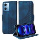 For Redmi Note 12 5G Global Embossed Rhombus Starry Leather Phone Case(Blue) - 1