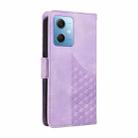 For Redmi Note 12 5G Global Embossed Rhombus Starry Leather Phone Case(Purple) - 3