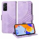 For Redmi Note 11 Pro 4G / 5G Global Embossed Rhombus Starry Leather Phone Case(Purple) - 1