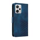 For Redmi Note 12 Pro Global Embossed Rhombus Starry Leather Phone Case(Blue) - 3