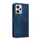For Redmi Note 12 Pro+ Global Embossed Rhombus Starry Leather Phone Case(Blue) - 3