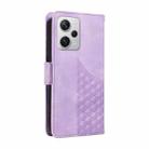 For Redmi Note 12 Pro+ Global Embossed Rhombus Starry Leather Phone Case(Purple) - 3