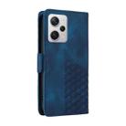 For Redmi Note 12 Explorer Embossed Rhombus Starry Leather Phone Case(Blue) - 3