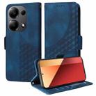 For Redmi Note 13 4G Embossed Rhombus Starry Leather Phone Case(Blue) - 1