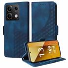 For Redmi Note 13 5G Embossed Rhombus Starry Leather Phone Case(Blue) - 1