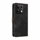 For Redmi Note 13 5G Embossed Rhombus Starry Leather Phone Case(Black) - 3