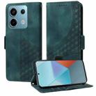 For Redmi Note 13 Pro 5G Embossed Rhombus Starry Leather Phone Case(Green) - 1