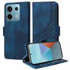 For Redmi Note 13 Pro 5G Embossed Rhombus Starry Leather Phone Case(Blue) - 1