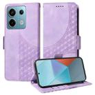 For Redmi Note 13 Pro 5G Embossed Rhombus Starry Leather Phone Case(Purple) - 1