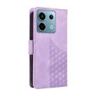 For Redmi Note 13 Pro 5G Embossed Rhombus Starry Leather Phone Case(Purple) - 3