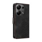 For Redmi Note 13 Pro 4G Global Embossed Rhombus Starry Leather Phone Case(Black) - 3