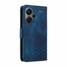 For Redmi Note 13 Pro+ 5G Embossed Rhombus Starry Leather Phone Case(Blue) - 3