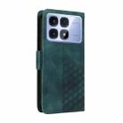 For Redmi K70 Ultra Embossed Rhombus Starry Leather Phone Case(Green) - 3