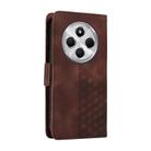 For Redmi 14C 4G Embossed Rhombus Starry Leather Phone Case(Brown) - 3