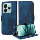 For Redmi Note 14 5G Embossed Rhombus Starry Leather Phone Case(Blue) - 1