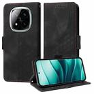 For Redmi Note 14 Pro 5G / Note 14 Pro+ 5G Embossed Rhombus Starry Leather Phone Case(Black) - 1