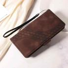For Redmi Note 14 4G 164.84mm Embossed Rhombus Starry Leather Phone Case(Brown) - 2