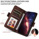 For Redmi Note 14 4G 164.84mm Embossed Rhombus Starry Leather Phone Case(Brown) - 3