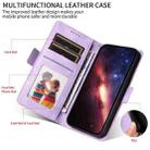 For Redmi A5 4G 173.3mm Embossed Rhombus Starry Leather Phone Case(Purple) - 3