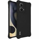 For Motorola Edge 2024 imak Shockproof Airbag TPU Phone Case(Matte Black) - 1