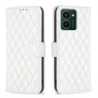 For HMD Pulse PRO / Pulse / Pulse+ Diamond Lattice Wallet Flip Leather Phone Case(White) - 1