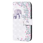 For Huawei P20 lite 3D Painted Pattern Horizontal Flip Leather Case with Holder & Wallet & Card slot & Lanyard(Flower Elephant) - 3