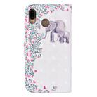 For Huawei P20 lite 3D Painted Pattern Horizontal Flip Leather Case with Holder & Wallet & Card slot & Lanyard(Flower Elephant) - 4