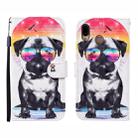 For Huawei P20 lite 3D Painted Pattern Horizontal Flip Leather Case with Holder & Wallet & Card slot & Lanyard(Glasses Dog) - 1