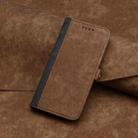 For Redmi Note 12 Turbo / Xiaomi Poco F5 Side Buckle Double Fold Hand Strap Leather Phone Case(Brown) - 2