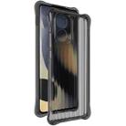 For Motorola Edge 2024 5G IMAK Corrugated Texture Airbag TPU Phone Case(Transparent Black) - 1