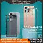 For iPhone 16 Pro Max IMAK Corrugated Texture Airbag TPU Phone Case(Transparent Black) - 2