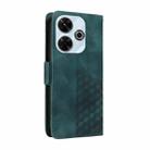 For Xiaomi Poco M6 4G Embossed Rhombus Starry Leather Phone Case(Green) - 3