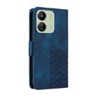 For Xiaomi Poco M6 / C65 Embossed Rhombus Starry Leather Phone Case(Blue) - 3