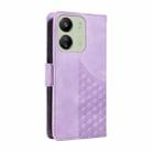 For Xiaomi Poco M6 / C65 Embossed Rhombus Starry Leather Phone Case(Purple) - 3