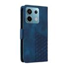 For Xiaomi Poco X6 Embossed Rhombus Starry Leather Phone Case(Blue) - 3