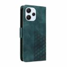 For Xiaomi Poco M6 Pro 5G Embossed Rhombus Starry Leather Phone Case(Green) - 3