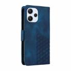 For Xiaomi Poco M6 Pro 5G Embossed Rhombus Starry Leather Phone Case(Blue) - 3