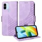 For Xiaomi Poco C50 / C51 Embossed Rhombus Starry Leather Phone Case(Purple) - 1