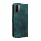 For Xiaomi Poco M3 Embossed Rhombus Starry Leather Phone Case(Green) - 3