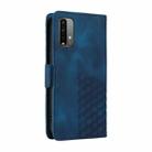 For Xiaomi Poco M3 Embossed Rhombus Starry Leather Phone Case(Blue) - 3