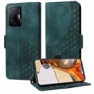 For Xiaomi Mi 11T / 11T Pro Embossed Rhombus Starry Leather Phone Case(Green) - 1