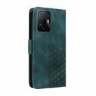 For Xiaomi Mi 11T / 11T Pro Embossed Rhombus Starry Leather Phone Case(Green) - 3