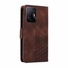 For Xiaomi Mi 11T / 11T Pro Embossed Rhombus Starry Leather Phone Case(Brown) - 3