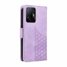For Xiaomi Mi 11T / 11T Pro Embossed Rhombus Starry Leather Phone Case(Purple) - 3